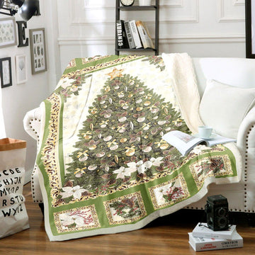 litzzy A Very Merry Christmas HM0912001TT Sherpa Fleece Blanket Sherpa Fleece Blanket   