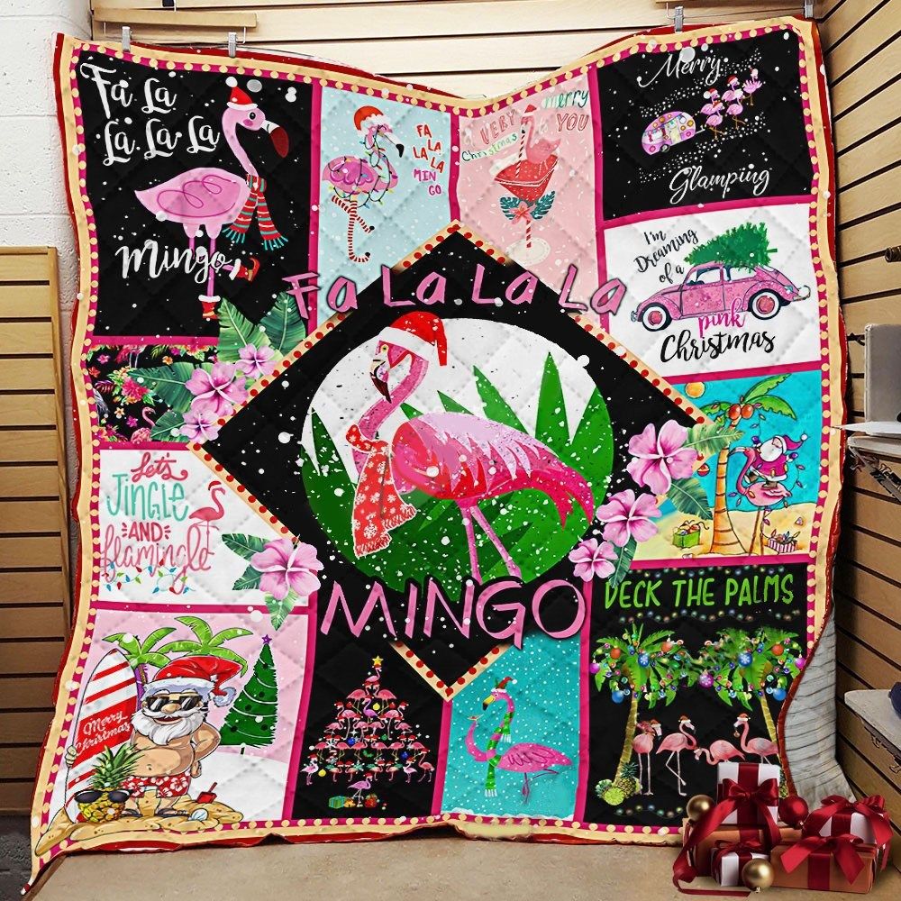 litzzy A Very Pink Christmas CLA0412817Q Fleece Blanket Quilt Blanket   
