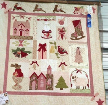 litzzy A Vintage Christmas CLT1012007H Fleece Blanket Quilt Blanket   