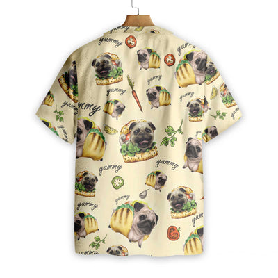 litzzy Pug Hawaiian Shirt, Adorable Taco Pugs Aloha Shirt For Men, Women - Perfect Gift For Pug Lovers, dog hawaiian shirt Hawaii Shirt   