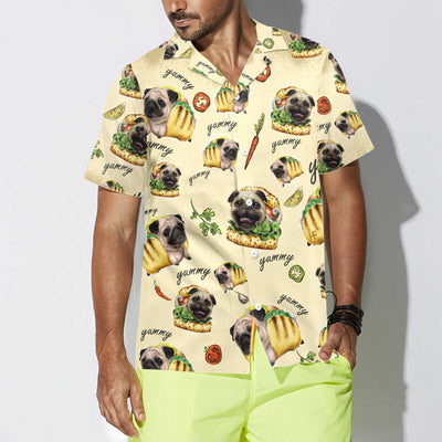 litzzy Pug Hawaiian Shirt, Adorable Taco Pugs Aloha Shirt For Men, Women - Perfect Gift For Pug Lovers, dog hawaiian shirt Hawaii Shirt   