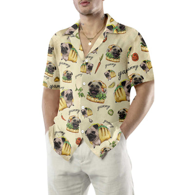litzzy Pug Hawaiian Shirt, Adorable Taco Pugs Aloha Shirt For Men, Women - Perfect Gift For Pug Lovers, dog hawaiian shirt Hawaii Shirt   