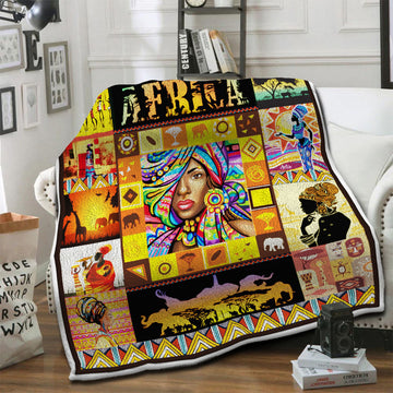 litzzy Africa Fleece Blanket HST19102604 Fleece Blanket   