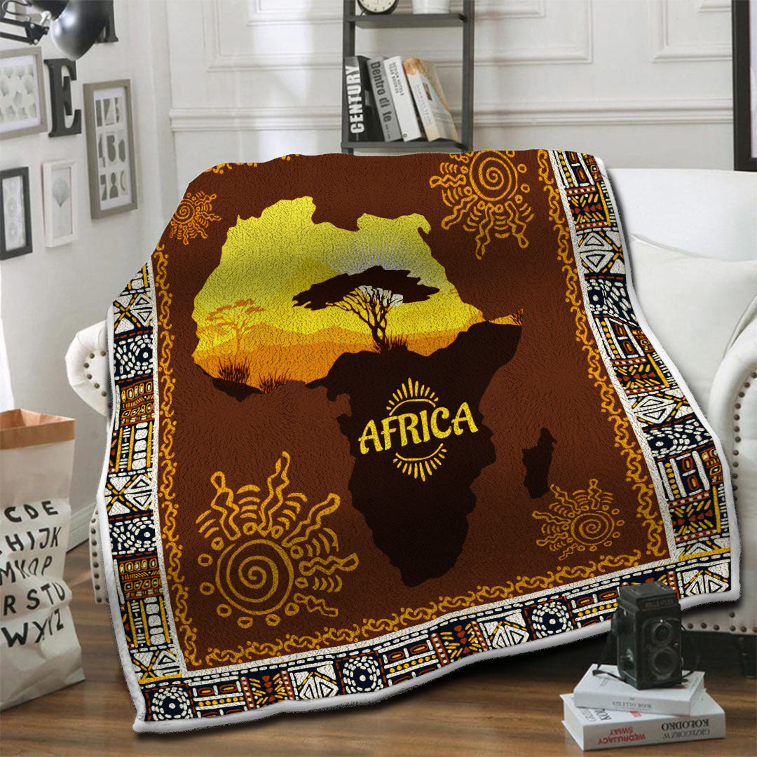 litzzy Africa Fleece Blanket HST19104033 Fleece Blanket   