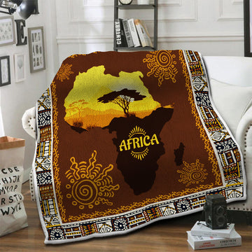 litzzy Africa Fleece Blanket HST19104033 Fleece Blanket   