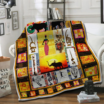 litzzy Africa Fleece Blanket HST19104034 Fleece Blanket   