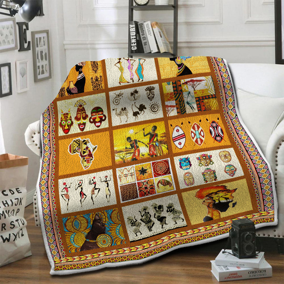 litzzy Africa Fleece Blanket HST19104035 Fleece Blanket   