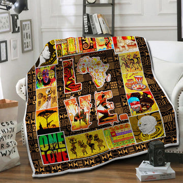 litzzy Africa Fleece Blanket HST19104036 Fleece Blanket   