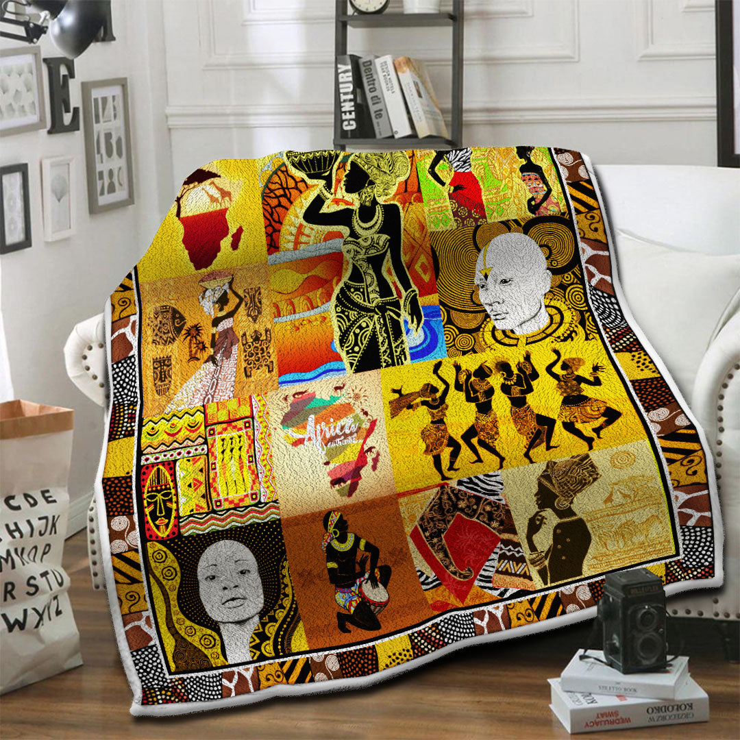 litzzy Africa Fleece Blanket HST19104037 Fleece Blanket   