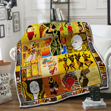 litzzy Africa Fleece Blanket HST19104037 Fleece Blanket   