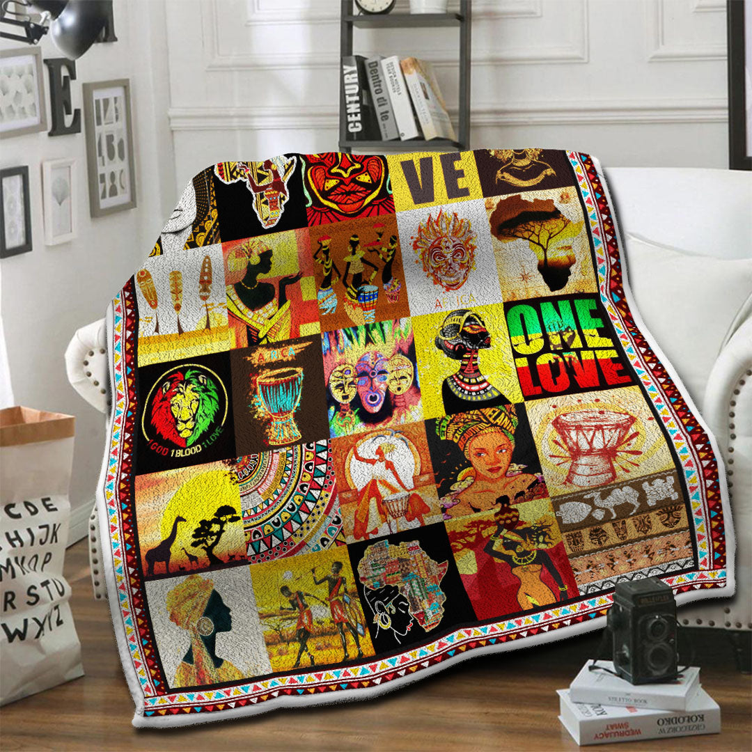 litzzy Africa Fleece Blanket HST19104038 Fleece Blanket   