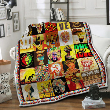 litzzy Africa Fleece Blanket HST19104038 Fleece Blanket   