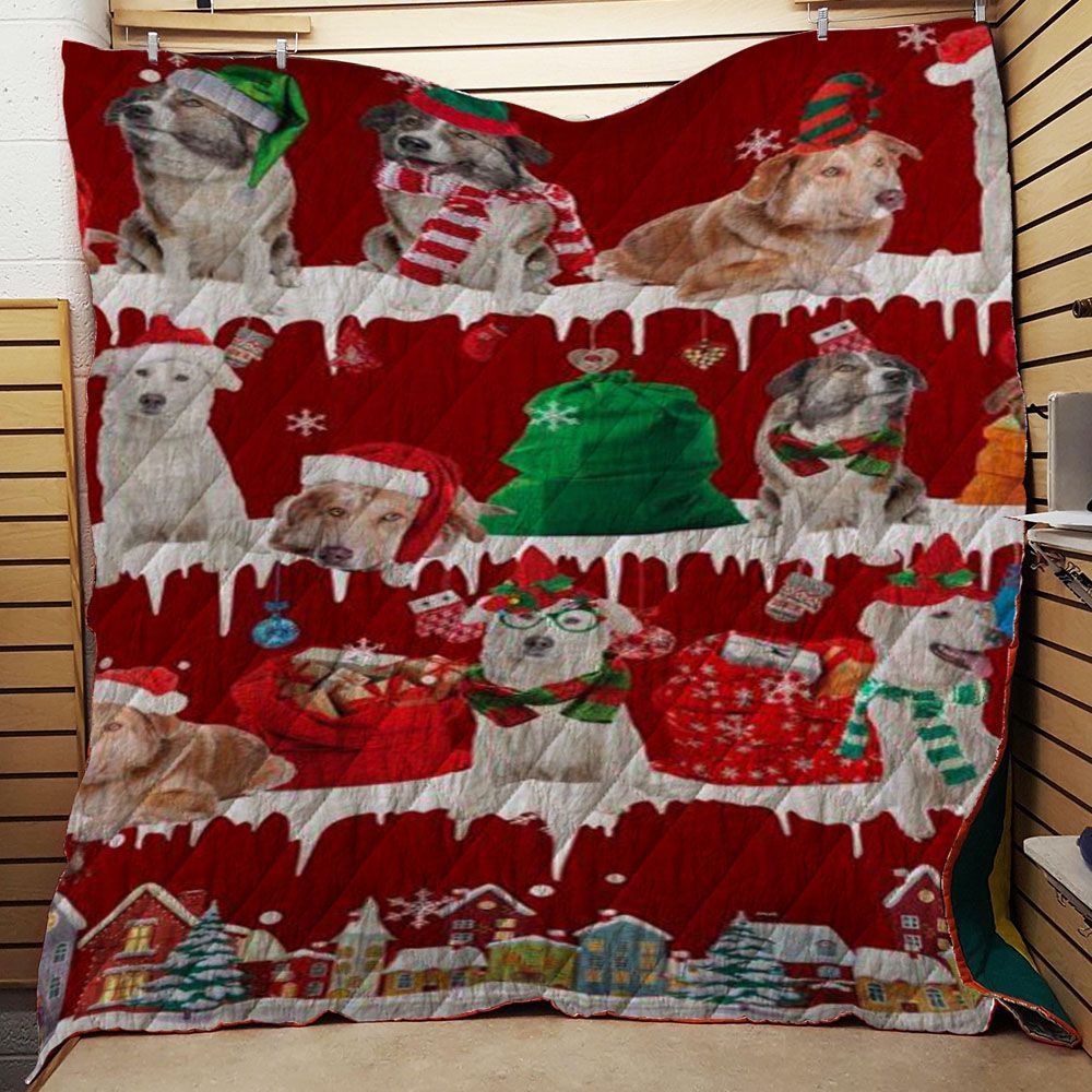 litzzy Aidi Snow Christmas CL11120002MDQ Fleece Blanket Quilt Blanket   