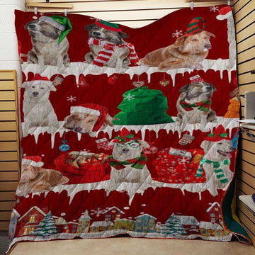 litzzy Aidi Snow Christmas CL11120002MDQ Fleece Blanket Quilt Blanket   