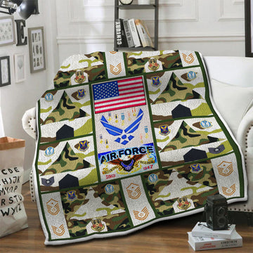 litzzy Airforce HQT1610377 Fleece Blanket Fleece Blanket   