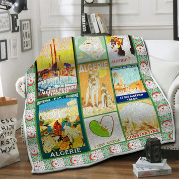 litzzy Algeria Fleece Blanket HST19102608 Fleece Blanket   