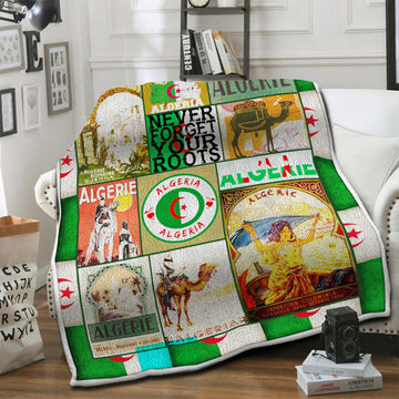 litzzy Algeria Fleece Blanket HST1910805 Fleece Blanket   