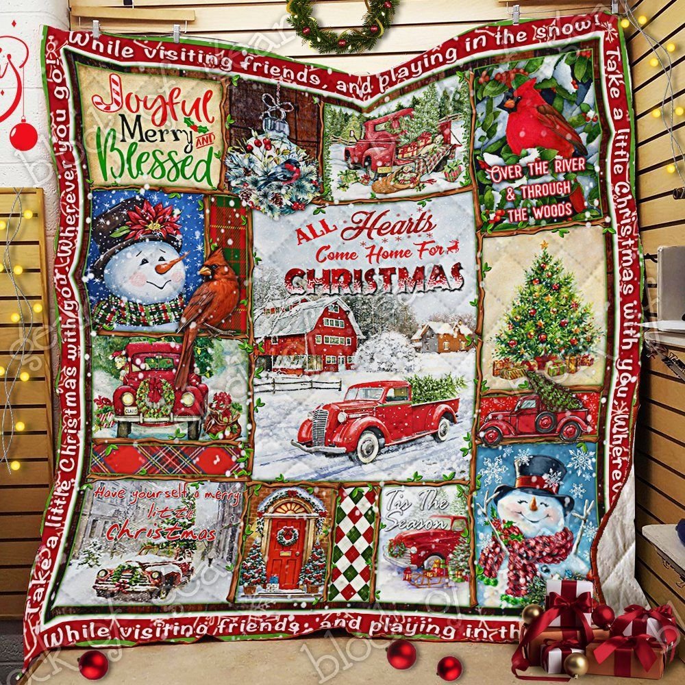 litzzy All Hearts Come Home For Christmas Fleece Pn852 Dhc11122853Dd Quilt Blanket   
