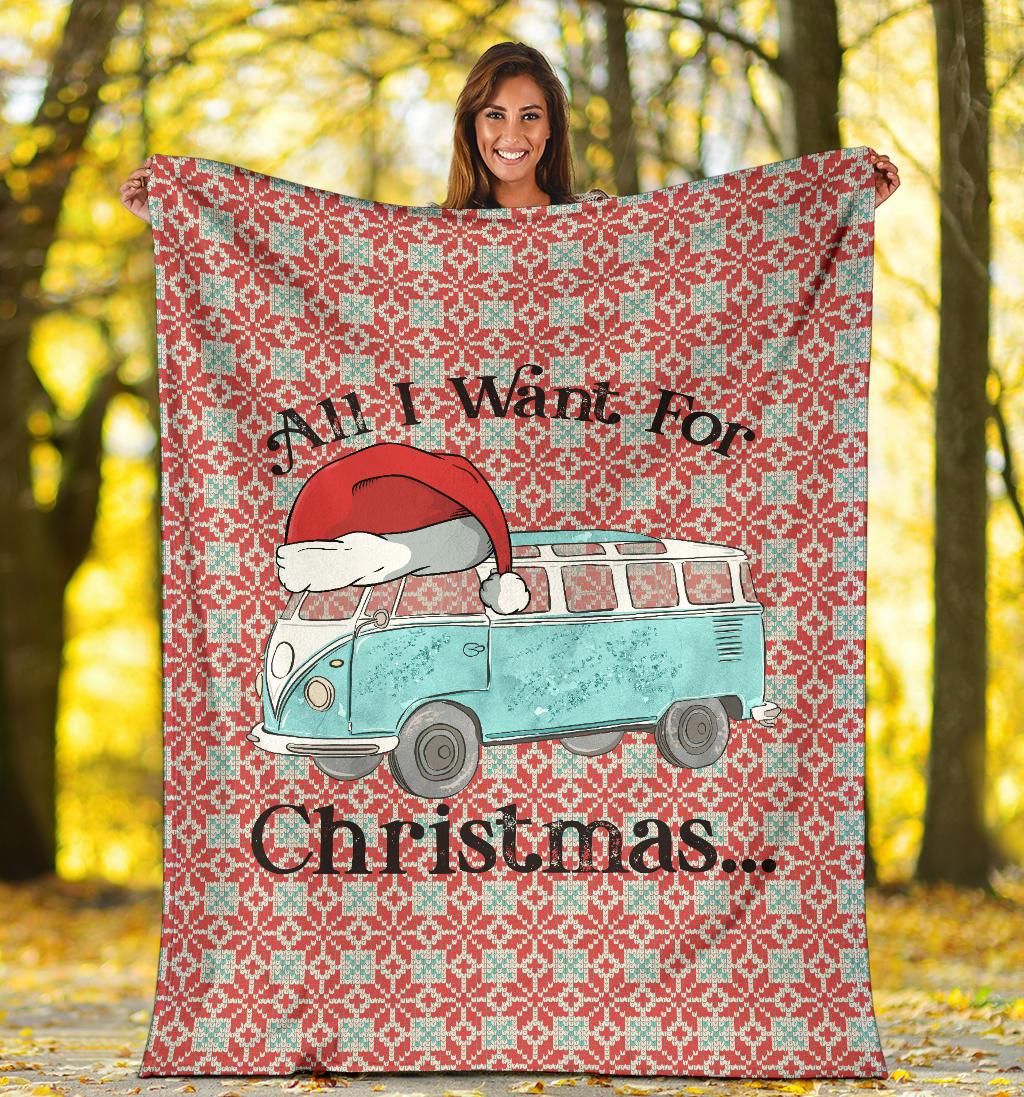 litzzy All I Want For Christmas CLM0512010S Sherpa Fleece Blanket Sherpa Fleece Blanket   