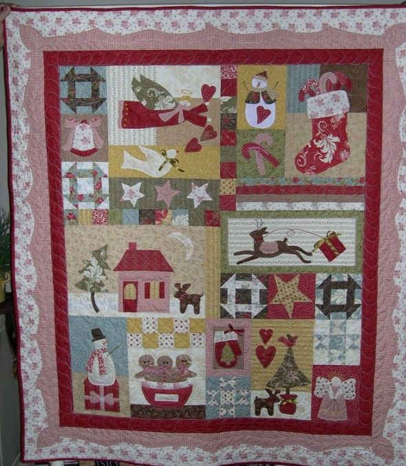 litzzy All Things Christmas CLT1812011H Fleece Blanket Quilt Blanket   