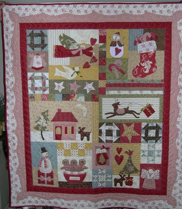 litzzy All Things Christmas CLT1812011H Fleece Blanket Quilt Blanket   