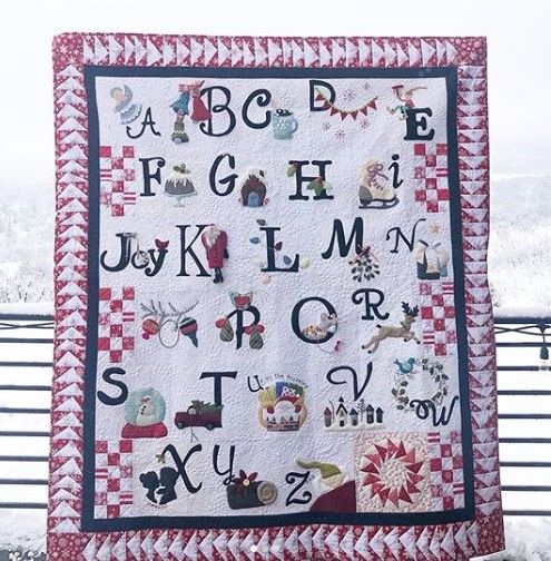 litzzy Alphabet Christmas CLA1112902Q Fleece Blanket Quilt Blanket   