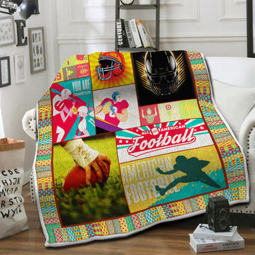 litzzy American Football Fleece Blanket HST19101412 Fleece Blanket   