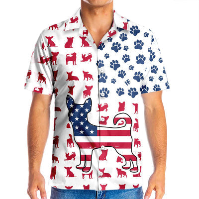 litzzy Chihuahua Hawaiian Shirt, Chihuahua American Flag Aloha Shirt For Men, Women - Perfect Gift For Chihuahua Lovers, dog hawaiian shirt Hawaii Shirt   