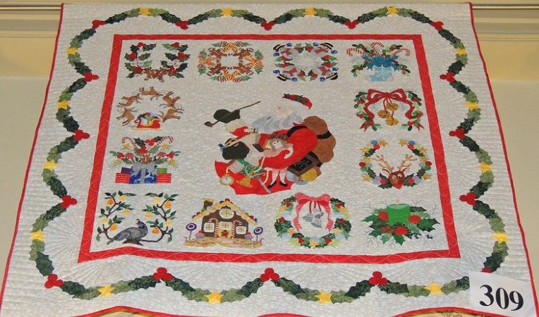 litzzy American Christmas CLT3011028H Fleece Blanket Quilt Blanket   