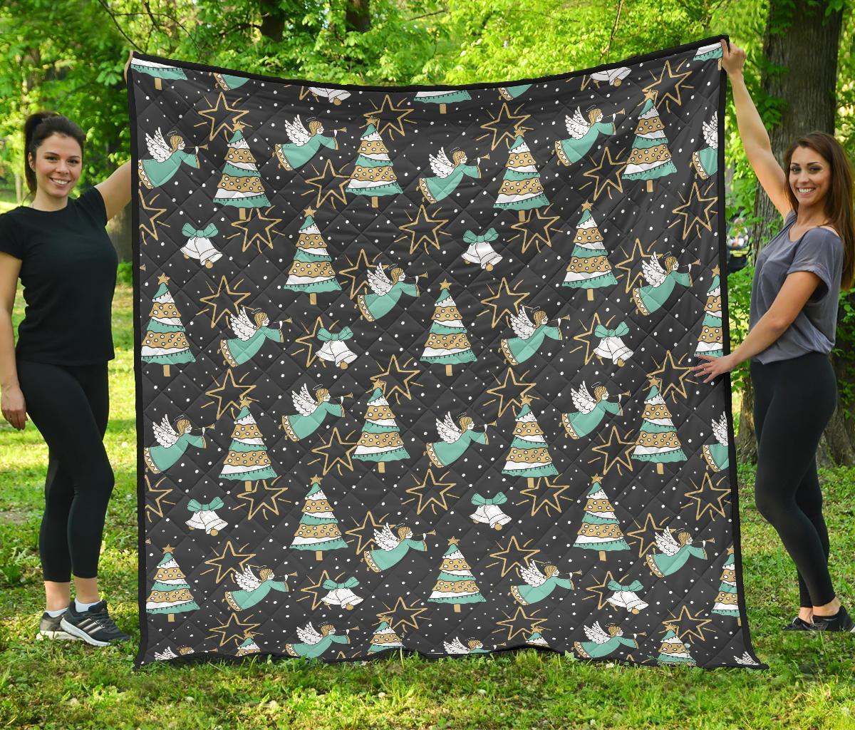 litzzy Angel Christmas CL12100023MDQ Fleece Blanket Quilt Blanket   