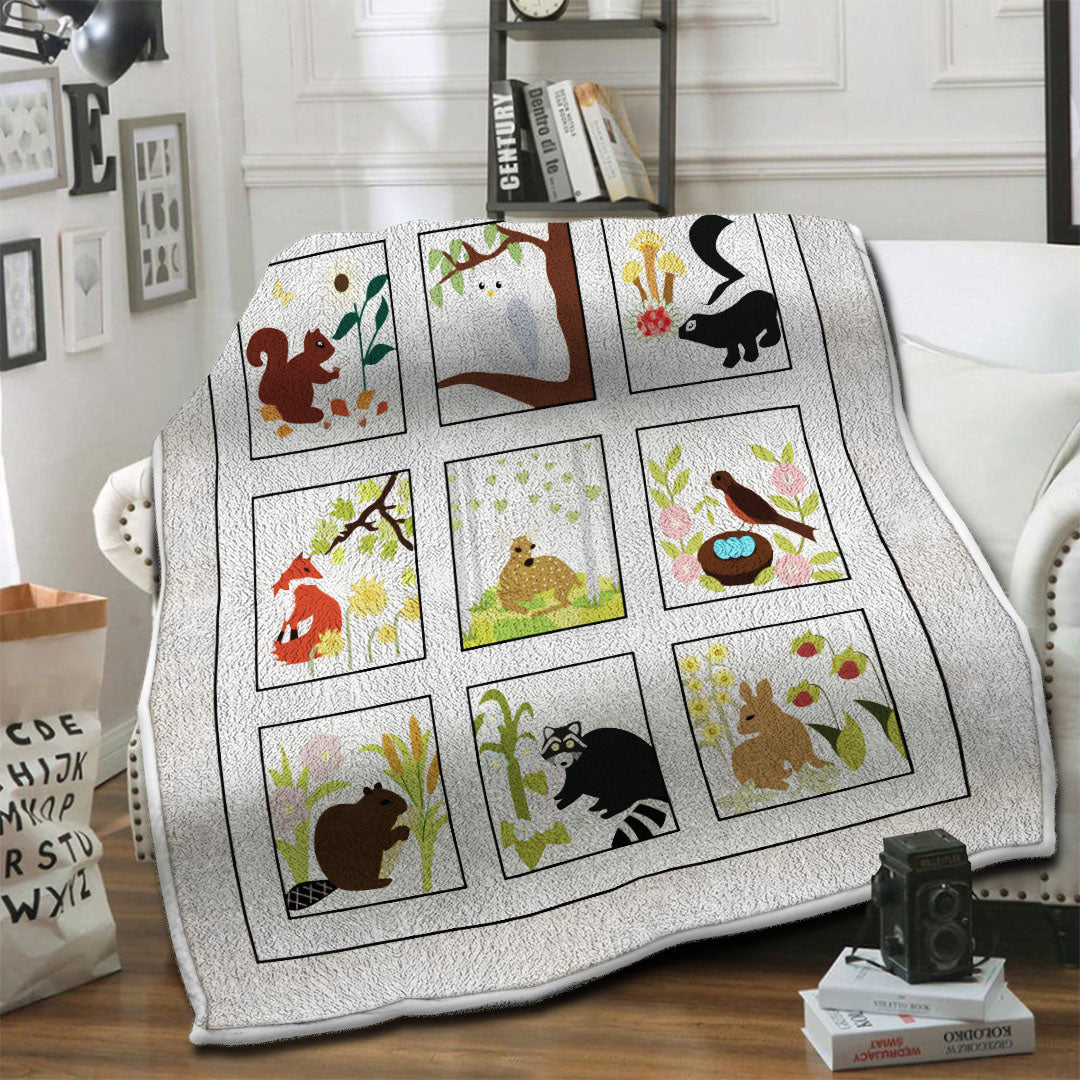 litzzy Animal Fleece Blanket HST19103556 Fleece Blanket   