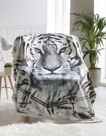 litzzy Animal Christmas Leopard CLA1712807F Sherpa Fleece Blanket Sherpa Fleece Blanket   
