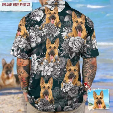 litzzy Custom Cute Animal Flower Hawaiian Shirt, Personalized Hawaiian Shirts, Custom Photo Hawaiian Shirt Hawaii Shirt   