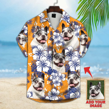 litzzy Custom Animal Flowers Pattern Hawaiian Shirt, Custom Photo Hawaiian Shirt, Personalized Hawaiian Shirts Hawaii Shirt   