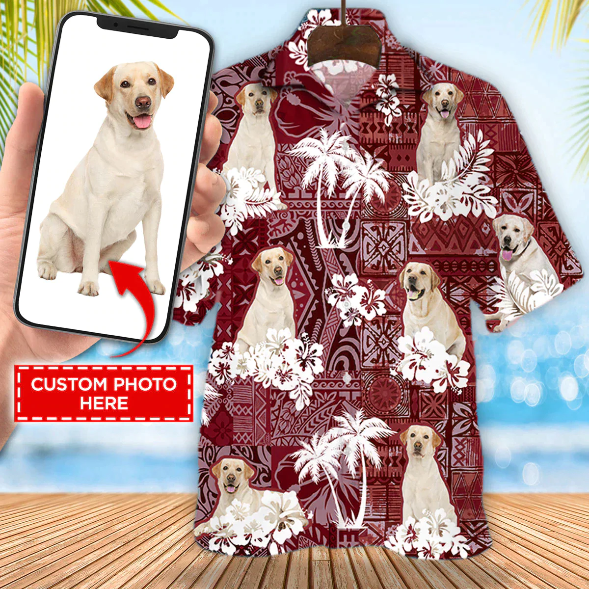 litzzy Custom Photo Pet Hawaiian Shirt, Personalized Hawaiian Shirts, Custom Photo Hawaiian Shirt Hawaii Shirt   