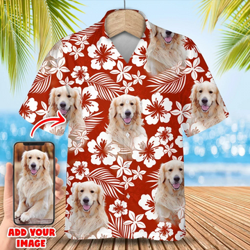 litzzy Custom Photo Summer Dog Hawaiian Shirt, Personalized Hawaiian Shirts, Custom Photo Hawaiian Shirt Hawaii Shirt   