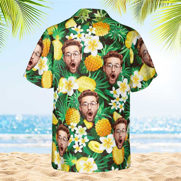litzzy Personalized Hawaiian Shirts, Custom Photo Hawaiian Shirt, Custom Face Summer Vibe Hawaiian Shirt Hawaii Shirt   