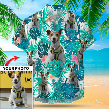 litzzy Personalized Photo Dog Hawaiian Shirt, Personalized Hawaiian Shirts, Custom Photo Hawaiian Shirt Hawaii Shirt   