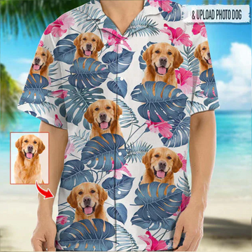 litzzy Personalized Photo Upload Dog Hawaiian Shirt, Custom Animal Hawaiian Shirt, Personalized Hawaiian Shirts, Custom Photo Hawaiian Shirt Hawaii Shirt   