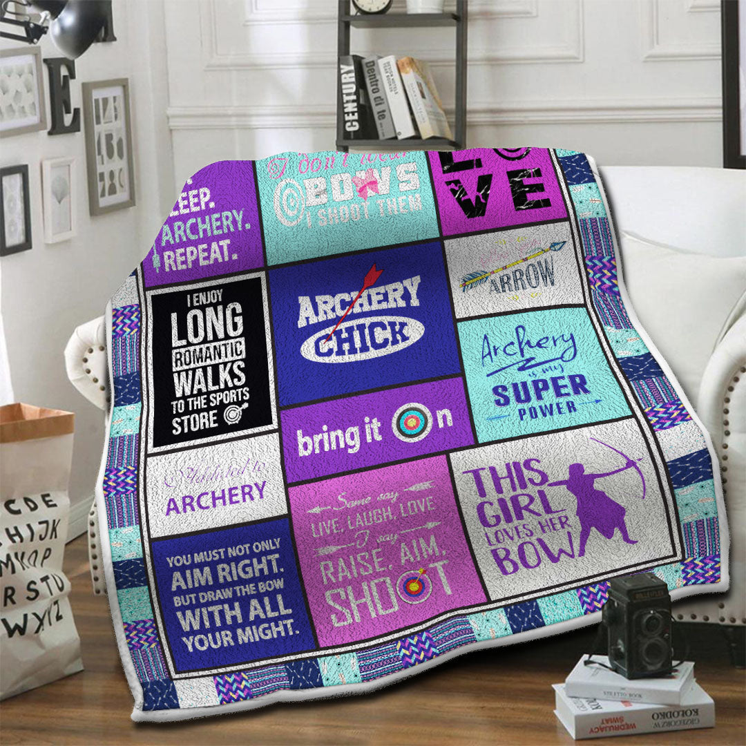 litzzy Archery Fleece Blanket HST19101608 Fleece Blanket   