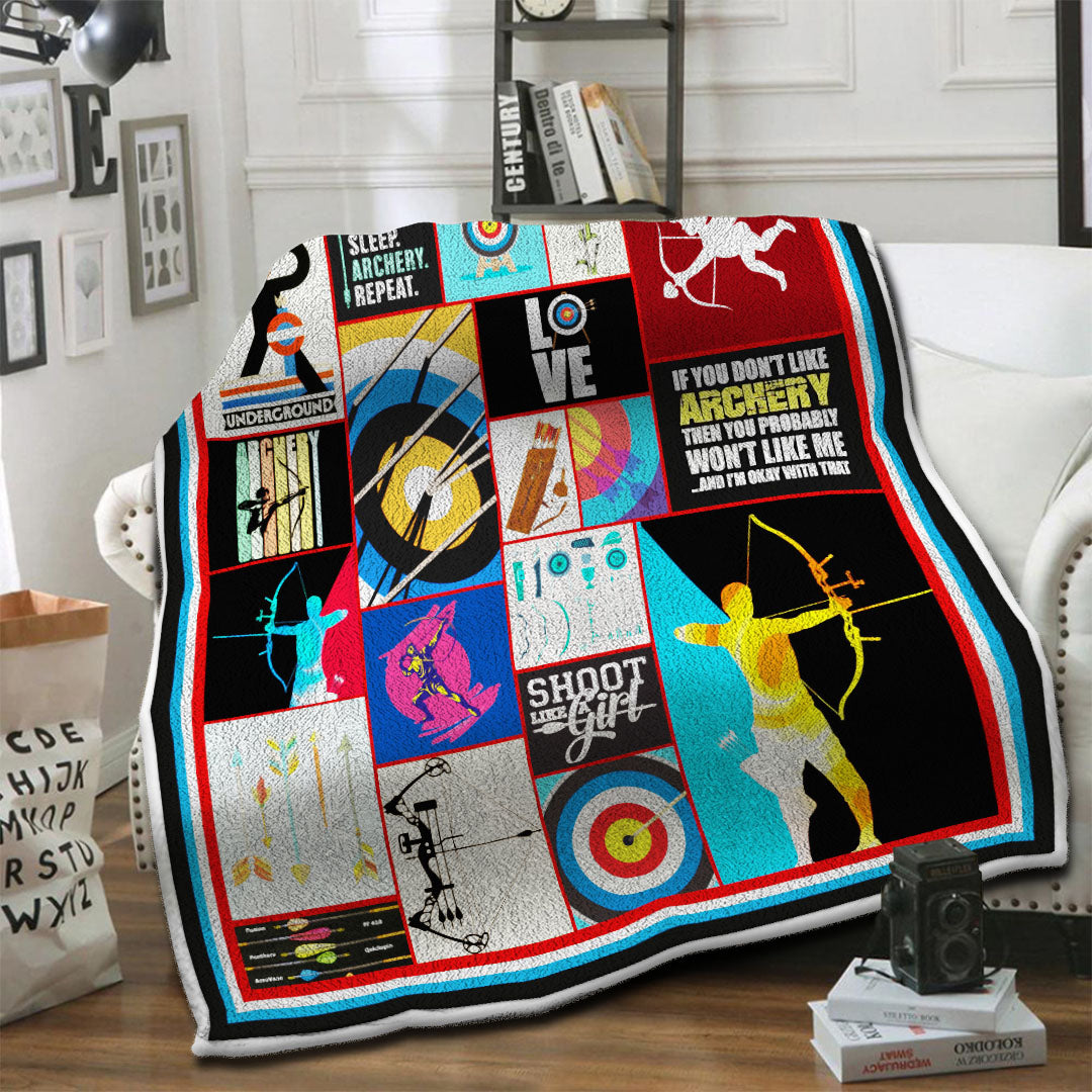 litzzy Archery Fleece Blanket HST1910508 Fleece Blanket   