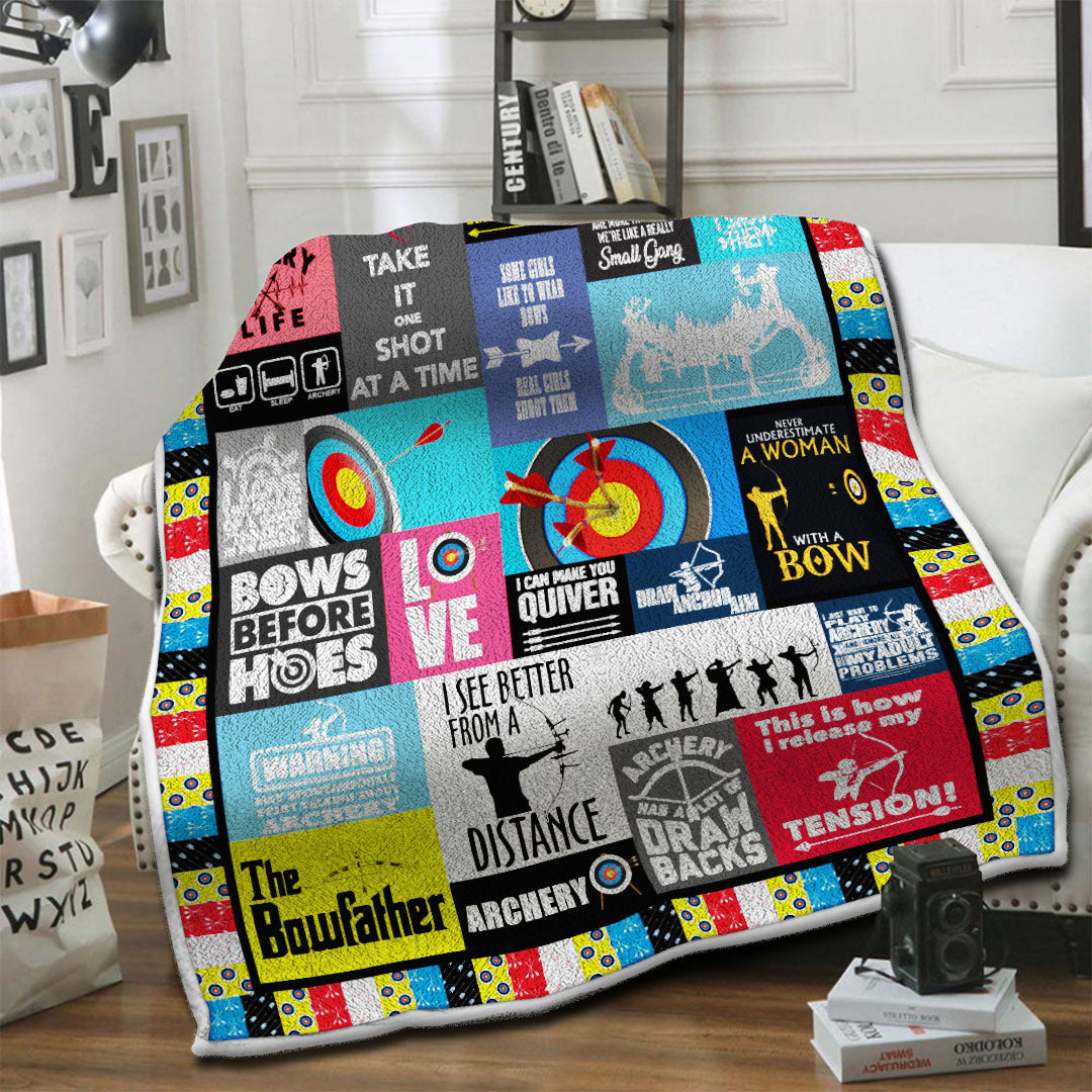 litzzy Archery Fleece Blanket HST1910509 Fleece Blanket   