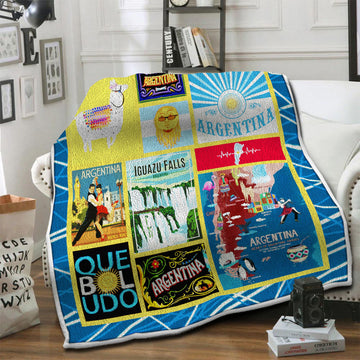 litzzy Argentina Fleece Blanket HST1910807 Fleece Blanket   