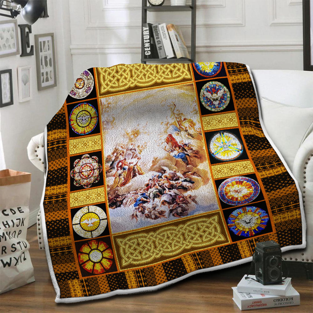 litzzy Ascension Day Fleece Blanket HST1910808 Fleece Blanket   