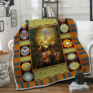 litzzy Ascension Day Fleece Blanket HST1910810 Fleece Blanket   