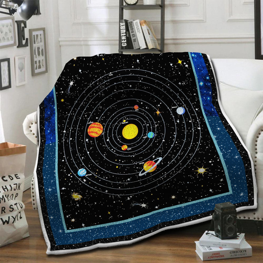 litzzy Astronomy HQT1610380 Fleece Blanket Fleece Blanket   
