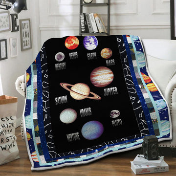 litzzy Astronomy HQT1610381 Fleece Blanket Fleece Blanket   
