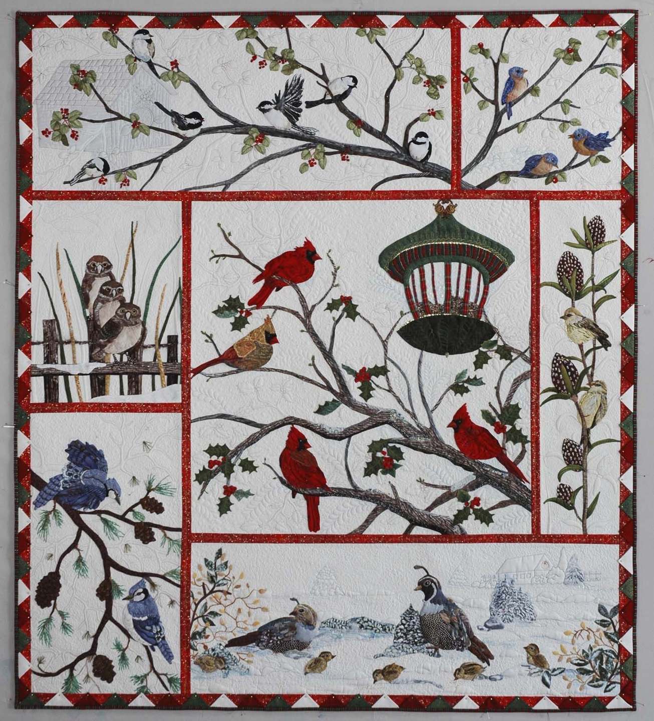 litzzy Audubon Christmas CLA2110010Q Fleece Blanket Quilt Blanket   