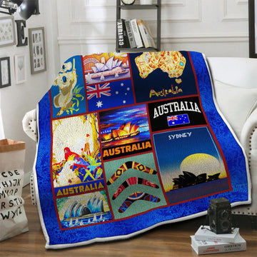 litzzy Australia Fleece Blanket HST1910813 Fleece Blanket   
