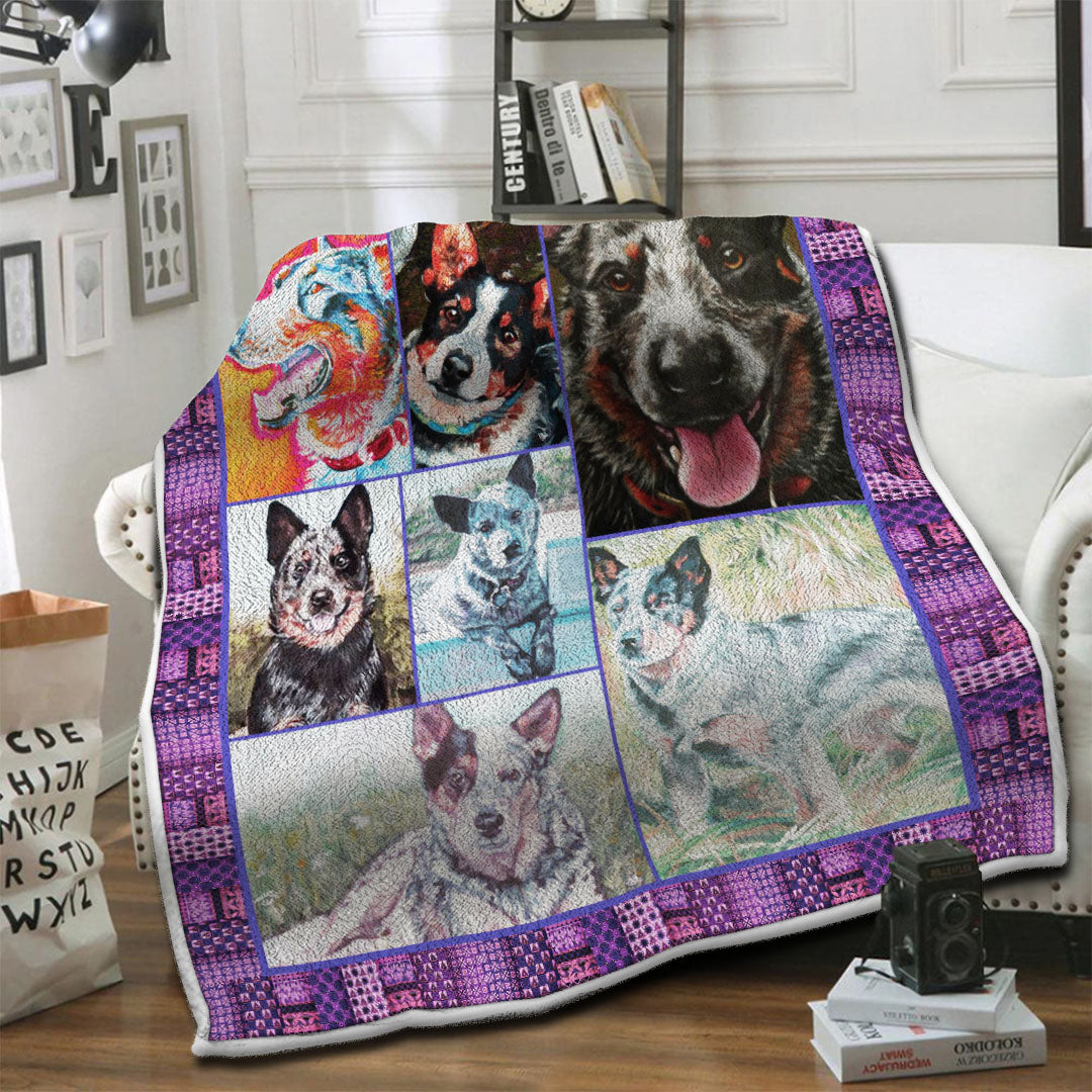 litzzy Australian Cattle Dog Fleece Blanket HST19101432 fleece blanket   